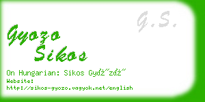 gyozo sikos business card